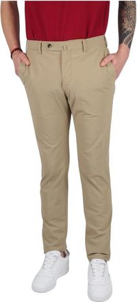 Pantaloni Torino Beige Technische Stofbroek - Slim Fit - Heren - Slim Fit Broeken - Beige - M - Broeken