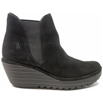 FLY London YOSS Suede Womens Ankle Boots - Black - Size:UK 8