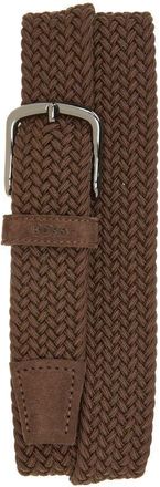 BOSS Sash Woven Elastic Belt in Dark Brown at Nordstrom, Size 30