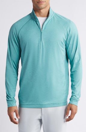 Johnnie-O Freeborne PREP-FORMANCE Quarter Zip Pullover in Green Grass at Nordstrom, Size X-Large