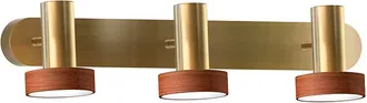 Sulion Regleta Ba&ntilde;o 3 Focos 3x5w Ip23 Bronce/madera - Nature