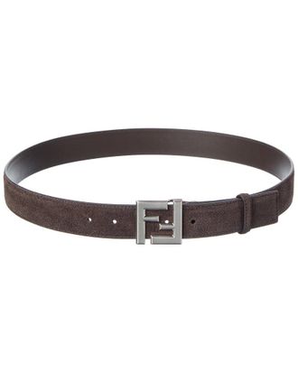 Fendi Fendi Ff Logo Suede Belt