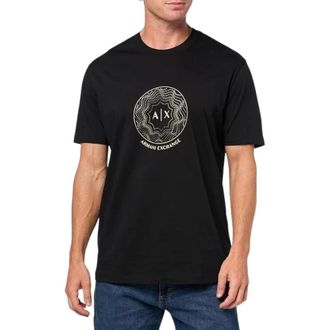 A|X Armani Exchange Hombre, Camisetas, Negro, Talla: 2XL