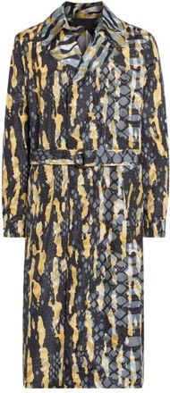Roberto Cavalli Tiger Twiga + Camo print belted coat - male - Roberto Cavalli - Belted Coats - Multicolor - L - Coats
