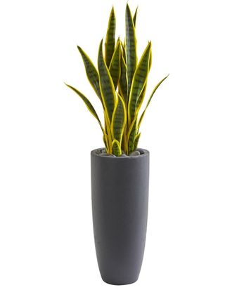 Nearly Natural 3Ft Sansevieria Artificial Plant In Bullet Planter