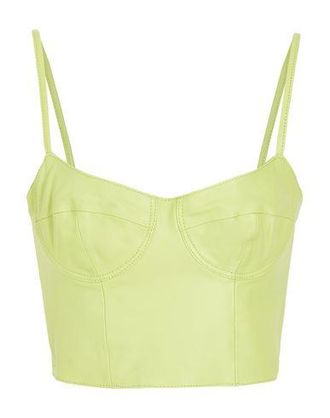 8 by YOOX LEATHER BODYCON CROP TOP