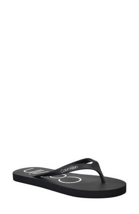 Calvin Klein Salma Flip Flop in Black at Nordstrom Rack, Size 10