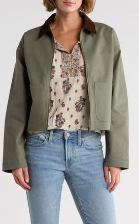 Lucky Brand Short Utility Jacket in Dusty Olive Green at Nordstrom Rack, Size X-Large