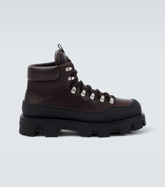 Moncler Peak Trek leather lace-up boots