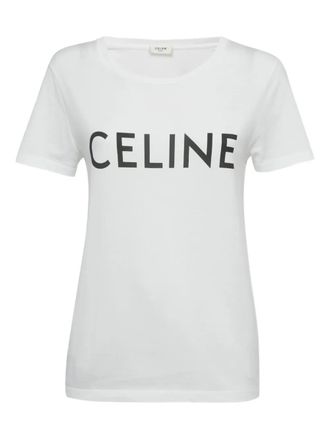 Celine T-shirt met logoprint - Wit