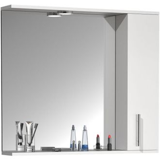 ebuy24 Ebuy24 - Armadio bagno vcm senza tempo Dimensioni ca. a. 71 x l. 75 x p. 14 cm spazio di archiviazione sufficiente Mobile specchio con illuminazione