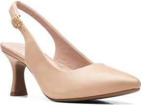 Clarks Kataleyna Step Slingback Pump in Warm Beige Lea at Nordstrom Rack, Size 5.5