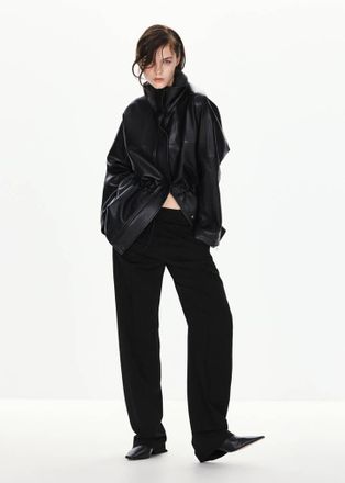 Mango Pantaloni diritti riga stirata nero - Donna - 38 - MANGO