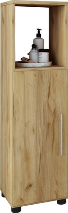 ebuy24 Vcm Wood Midischrank Armario De Ba&ntilde;o Con Compartimento Abierto Y Puerta Giratoria Dimensiones Al. 93 X An. 31 X T. 30 Cm Midischrank - Flandu (miey Oa