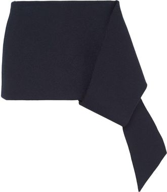 Prada Blue Wool Mini Skirt - Womens - Wool