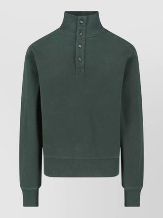Entire studios knit sweatshirt high collar ribbed cuffs hem