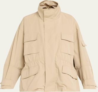 Plan C Oversized Nylon Utility Jacket