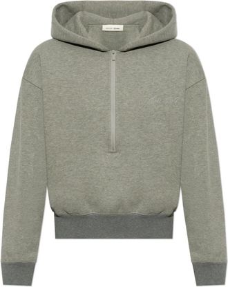 Fear of God Zip-throughs, female, Gray, Size: XS Signature Classic Half Zip Hoodie
