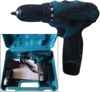 Trade Shop Trade Shop - Mini Trapano Avvitatore 12volt Doppia Batteria Carica Batteria Valigetta