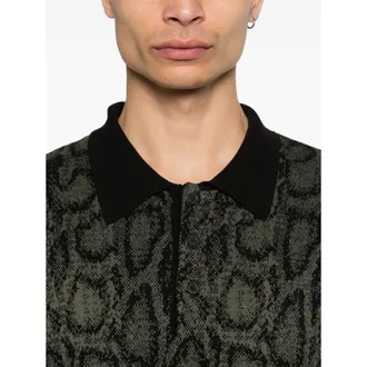 Carhartt Work in Progress Animal-Print Knit Polo Shirt - Green