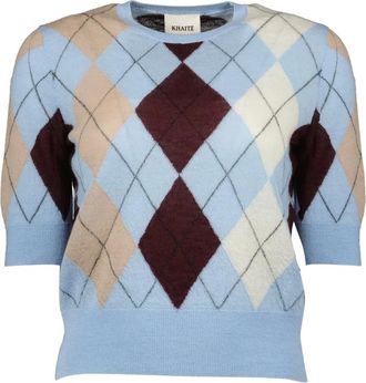 Khaite Anders argyle sweater - Blue