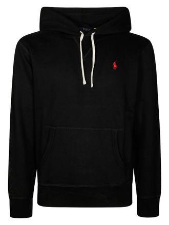 Polo Ralph Lauren Black Pullover Hoodie with Drawstring Hood