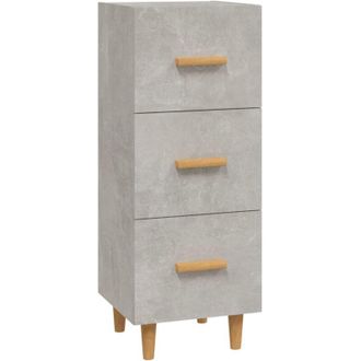 vidaXL Sideboard Concrete Grey 34.5x34x90 cm Engineered Wood Vidaxl