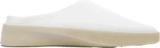 Wolf & Shepherd Cruise Mule Mens White Leather Slip On Casual Shoes HAWK2336