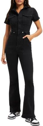 Good American Fit for Success Bootcut Jumpsuit in Black001 at Nordstrom Rack, Size X-Small