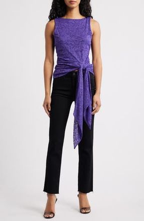 AFRM Batya Backless Lace Top in Deep Violet at Nordstrom Rack, Size X-Large