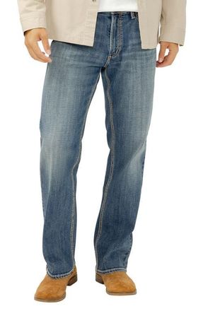 Silver Jeans Co Zac Relaxed Fit Straight Leg Jeans in New Wave at Nordstrom, Size 36 X 34
