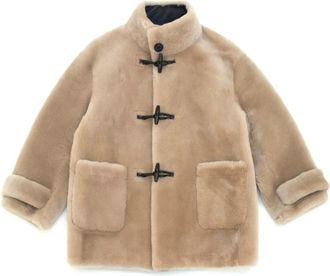 Just things we like Hayami Shearling Jacket - Dames - Jassen - Bruin - L - Wol - Jassen