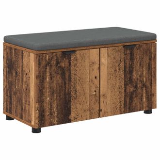 vidaXL Banco De Entrada Con Coj&iacute;n Madera Vieja 80 X 38 X 46 Cm Vidaxl