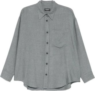 Dondup Oversized Levantine Viscose Shirt - Dames - Overhemden - Grijs - L - Overhemden