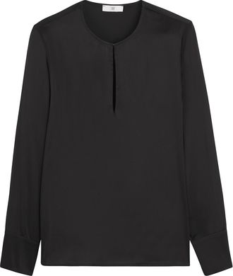 La Redoute Collections Hemd met ronde hals in satijn