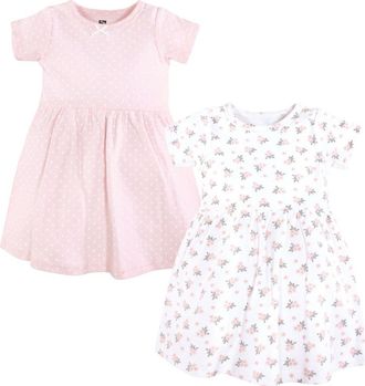 Hudson Baby 2Pk Dress in Tiny Pink Flower at Nordstrom, Size 18-24M