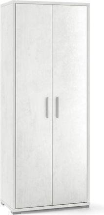 OEM Armario Multiusos De Dos Puertas En Ossido Blanco 71x41x H182 Cm