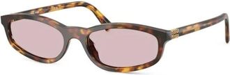 Miu Miu Regard Zonnebrillen - Dames - Zonnebrillen - Bruin - 54 MM - Accessoires