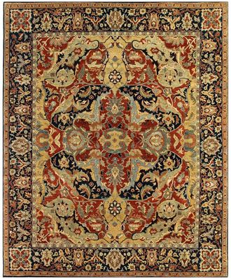 Exquisite Rugs Antique Weave Serapi Hand-Knotted New Zealand Wool Rug