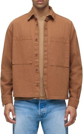 Hudson Relaxed Long Sleeve Button-Up Shirt in Vintage Toffee at Nordstrom, Size Xx-Large