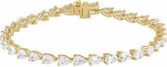 Diamond2Deal 14k Gold 6 1/2 CTW Lab-Grown Diamond Line Bracelet 7