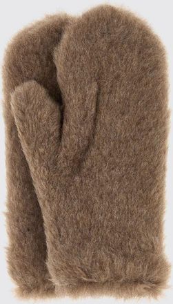 Max Mara Guanti Ombrato in misto cashmere e lana dalpaca foderati