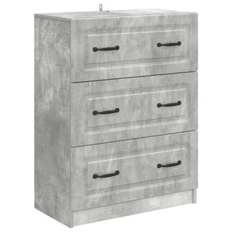 vidaXL Cajonera 66 X 34,5 X 87 Cm Madera De Ingenier&iacute;a Gris Hormig&oacute;n Vidaxl