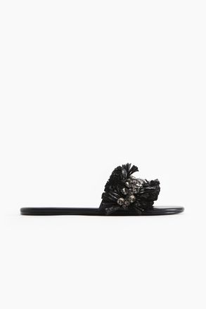 H&M Sandalen mit Strass - Schwarz