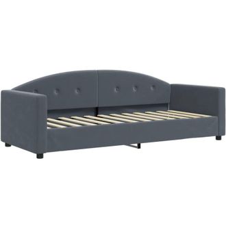 vidaXL Sof&aacute; Cama Terciopelo Gris Oscuro 80x200 Cm Vidaxl