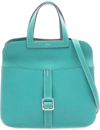 Herm&egrave;s Borsa a tracolla Halzan 31 in pelle Clemence 2019 - Verde