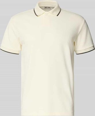 Only & Sons Regular Fit Poloshirt aus Baumwoll-Mix Modell TOMON in Offwhite, Gr&ouml;&szlig;e XXL