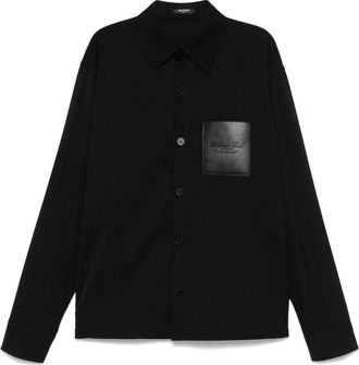 Balmain logo-debossed shirt - Black