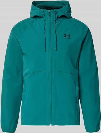 Under Armour Regular Fit Jacke mit Logo-Print Modell Vibe in Petrol, Gr&ouml;&szlig;e XXXL