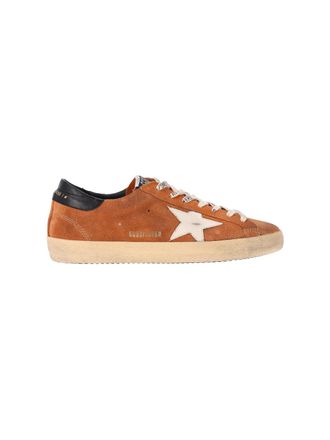 Golden Goose Brown Calf Suede Low-Top Sneakers